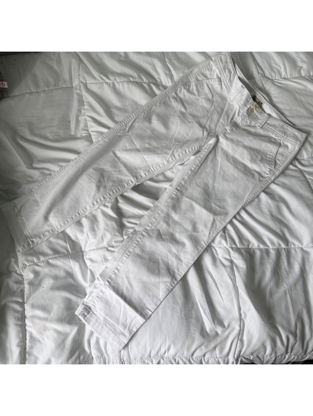 y2k 2000s american eagle outfitters white pants size 2